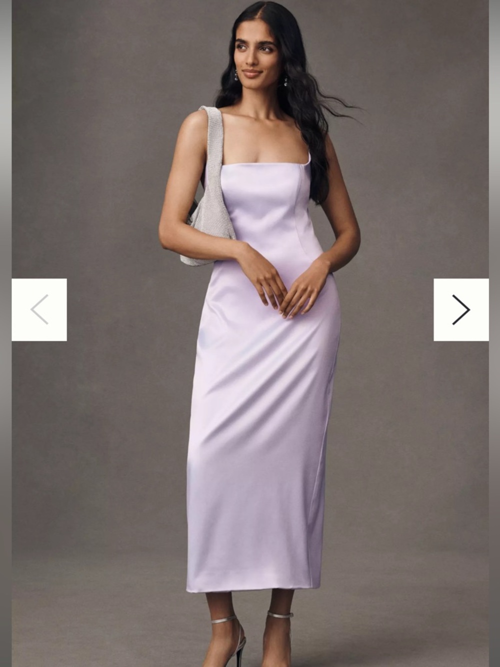 NWT Anthropologie BHLDN Stretch Satin Midi Dress size M